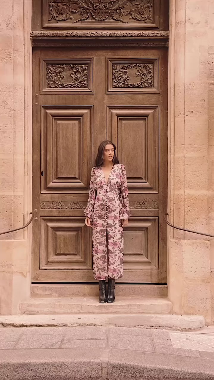Floral Print Long Dress
