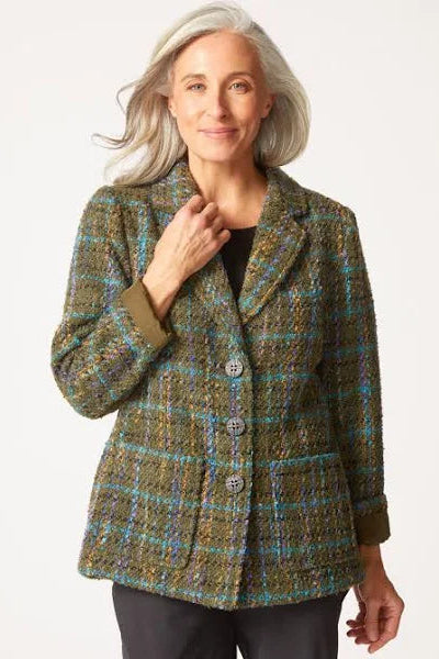 Confetti Plaid Cozy Blazer