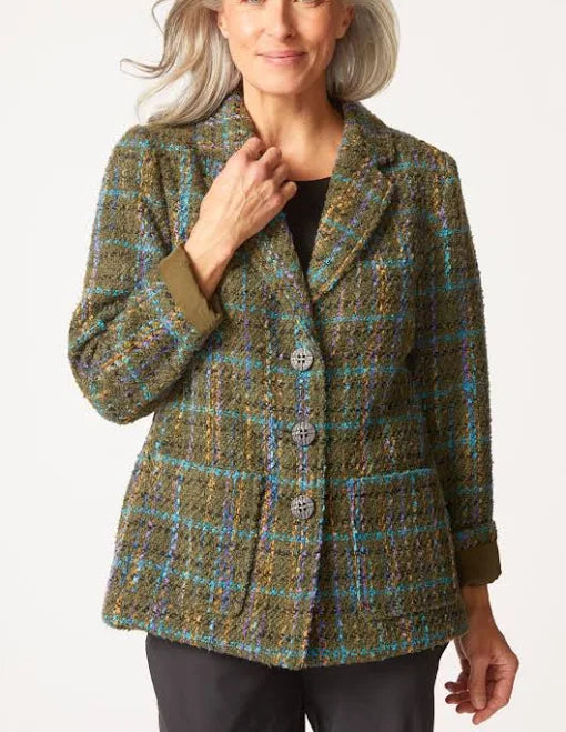 Confetti Plaid Cozy Blazer