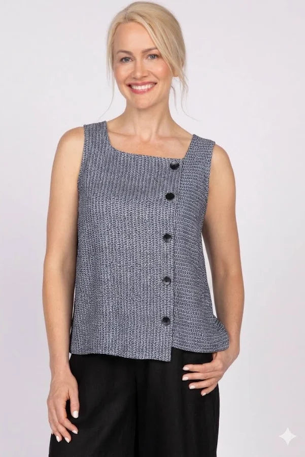 Olivia's Flax Stripe To the Left Top