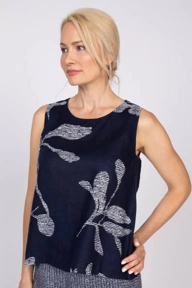 Olivia Flax Floral Bouquet Tank