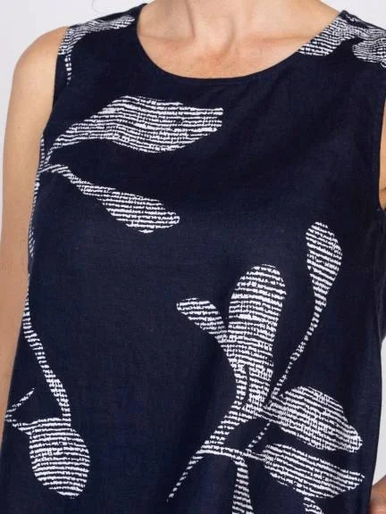 Olivia Flax Floral Bouquet Tank