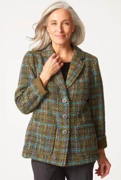 Confetti Plaid Cozy Blazer