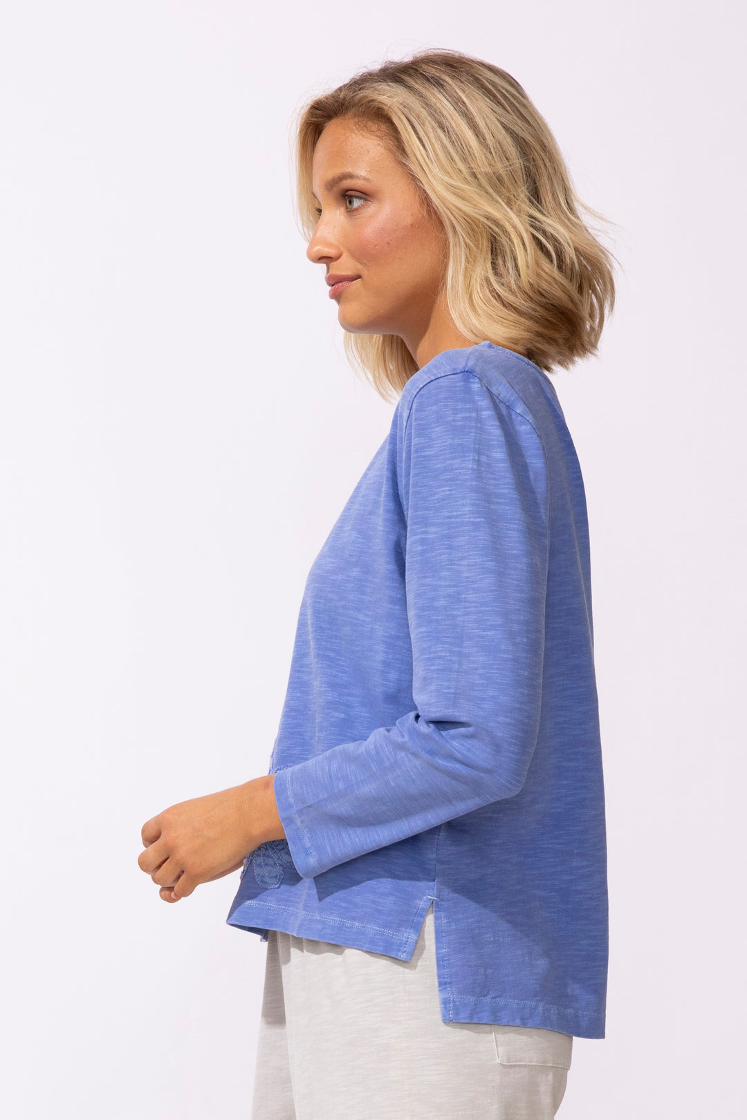 Embroidered Applique Boxy Tee