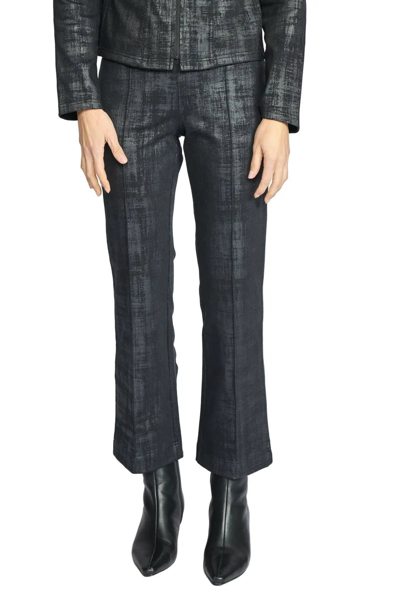 Foil Painted Denim Kick Flare Pant
