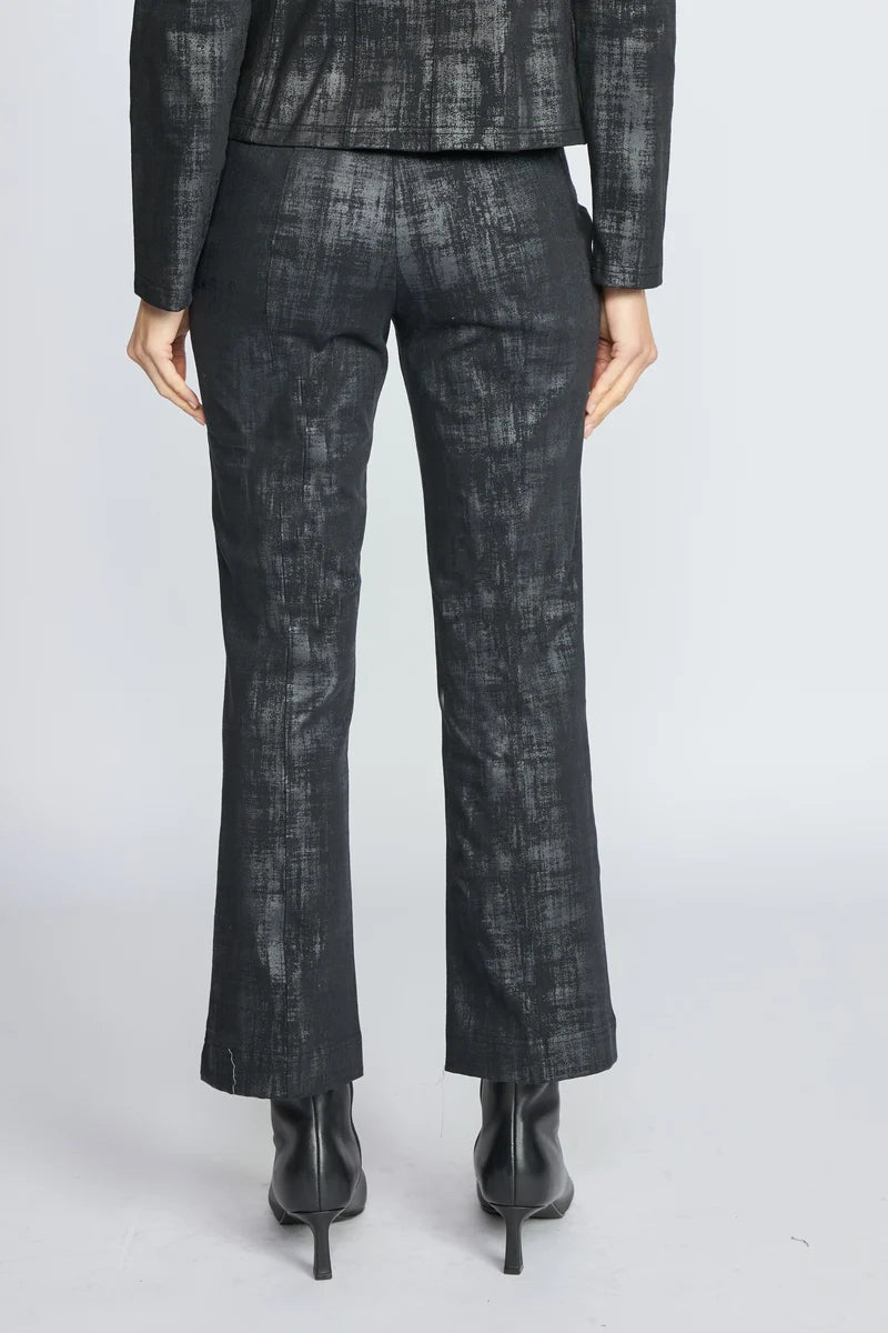 Foil Painted Denim Kick Flare Pant