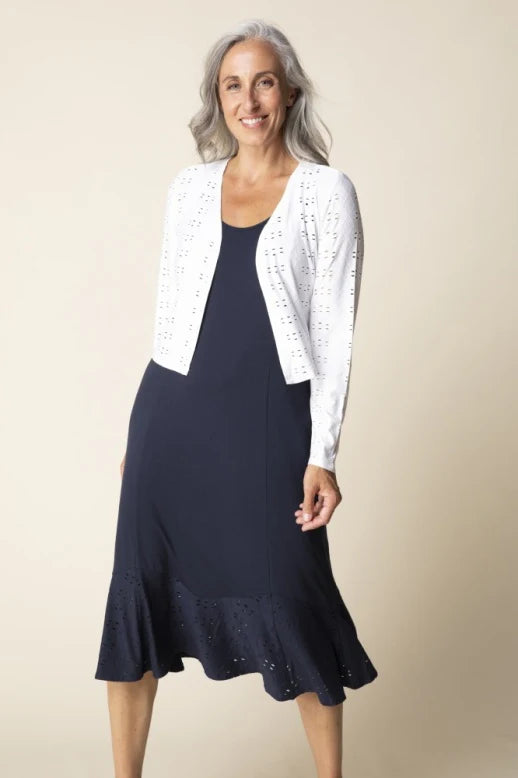 Eyelet Bloom Open Jacket