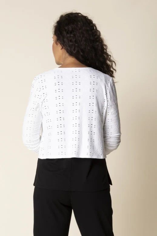 Eyelet Bloom Open Jacket