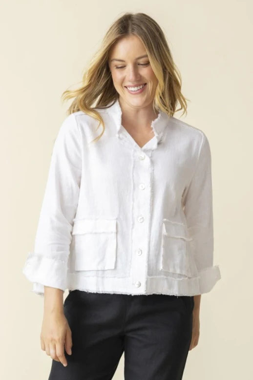 Linen Solid Summer Breeze Jacket