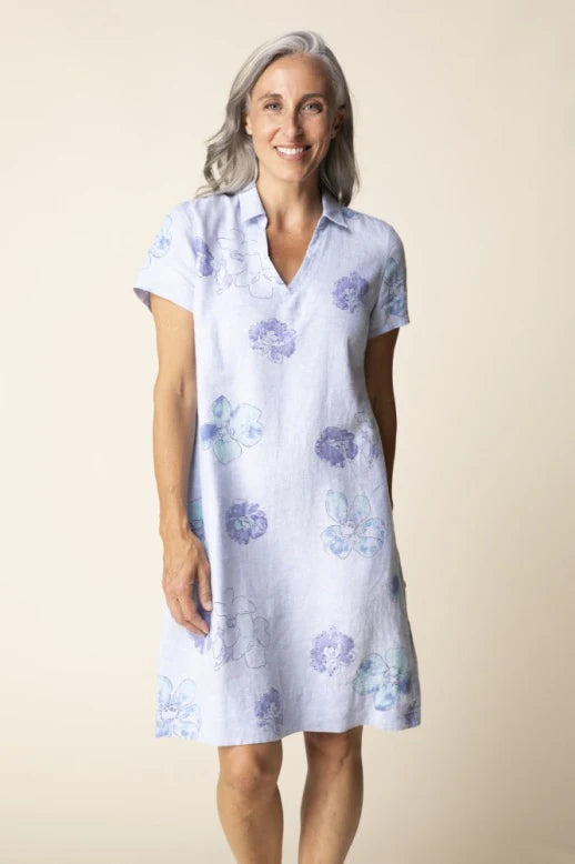 Linen Floral Jill Dress