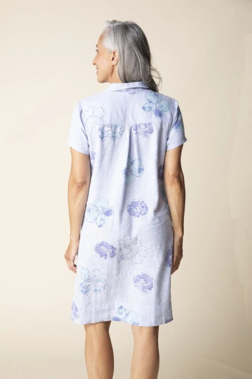 Linen Floral Jill Dress
