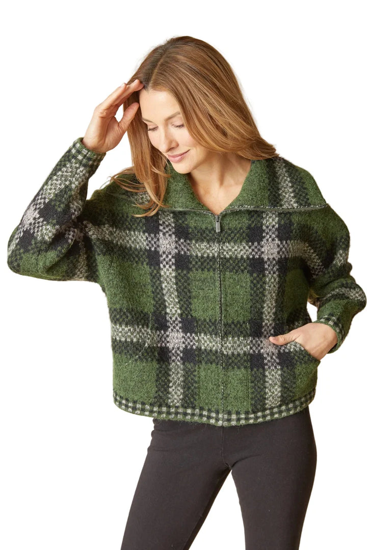 Plaid About You Zip Jacket