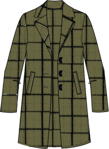 Windowpane Jacquard Car Coat