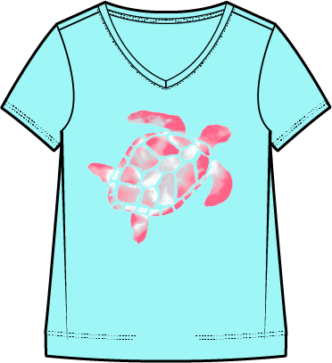 Destination Turtle V-Neck Tee