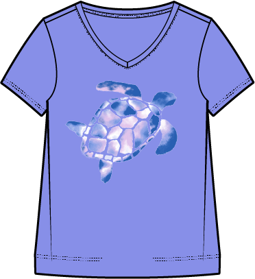 Destination Turtle V-Neck Tee