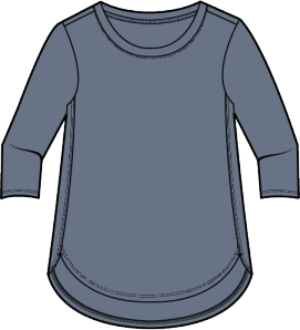 Cotton Slub High Lo Tee