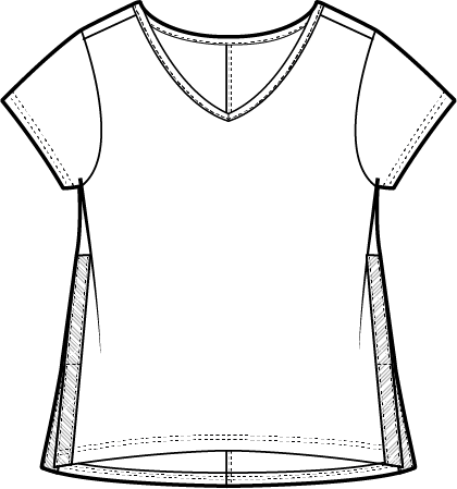 Sunkiss Cotton Gauze V-Neck Top