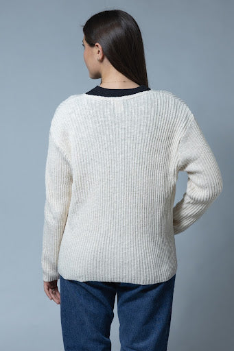 Ribbed Four Button Cardigan