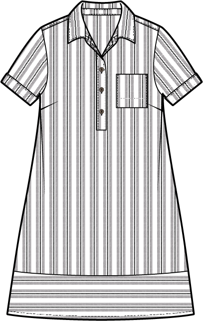 Seaport Stripe Shirt Dress