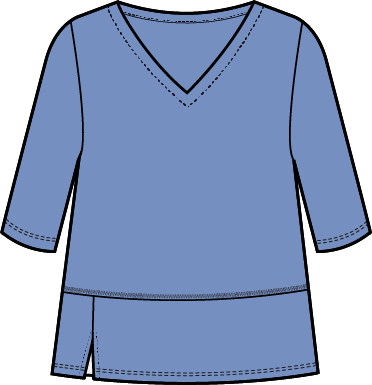 Cotton Pebble Elbow Sleeve Tee