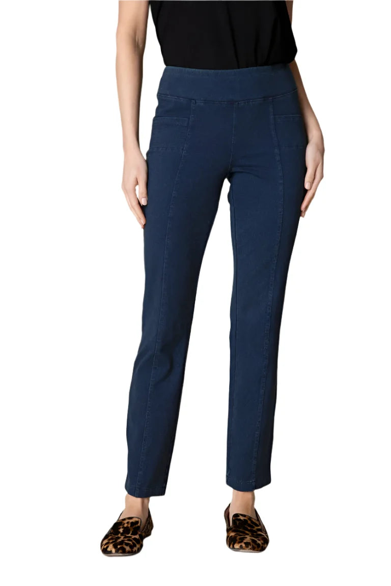 Stonewash Cotton Seamed Pocket Pant
