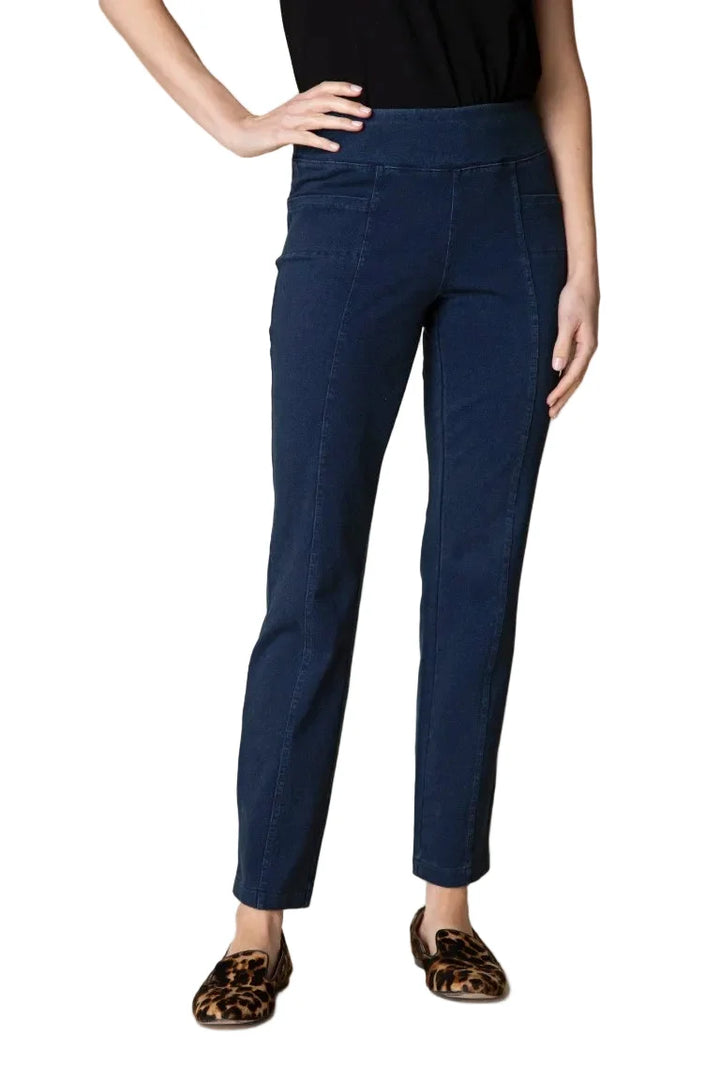 Stonewash Cotton Seamed Pocket Pant