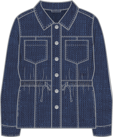 Linen Solid Flora Jacket