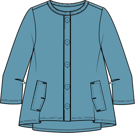 Cotton Pebble Pleat Back Jacket