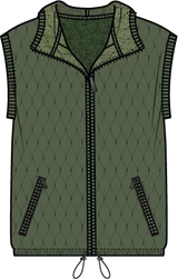 Doubled Faced Quilts Zip Vest