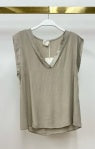 Sleeveless Notch Collar Top
