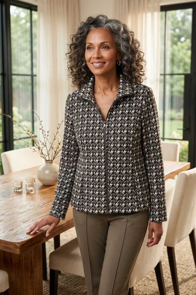 Luxe Ponte Print Madison Jacket