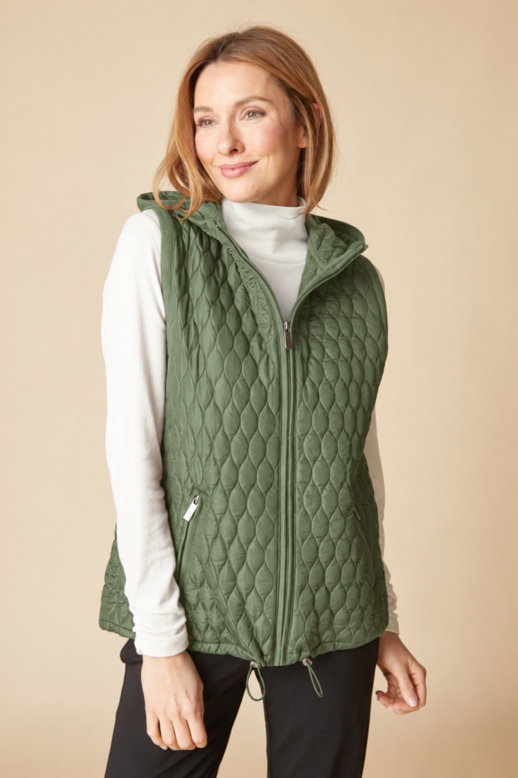 Doubled Faced Quilts Zip Vest