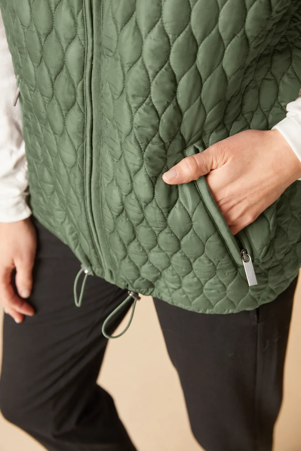 Doubled Faced Quilts Zip Vest