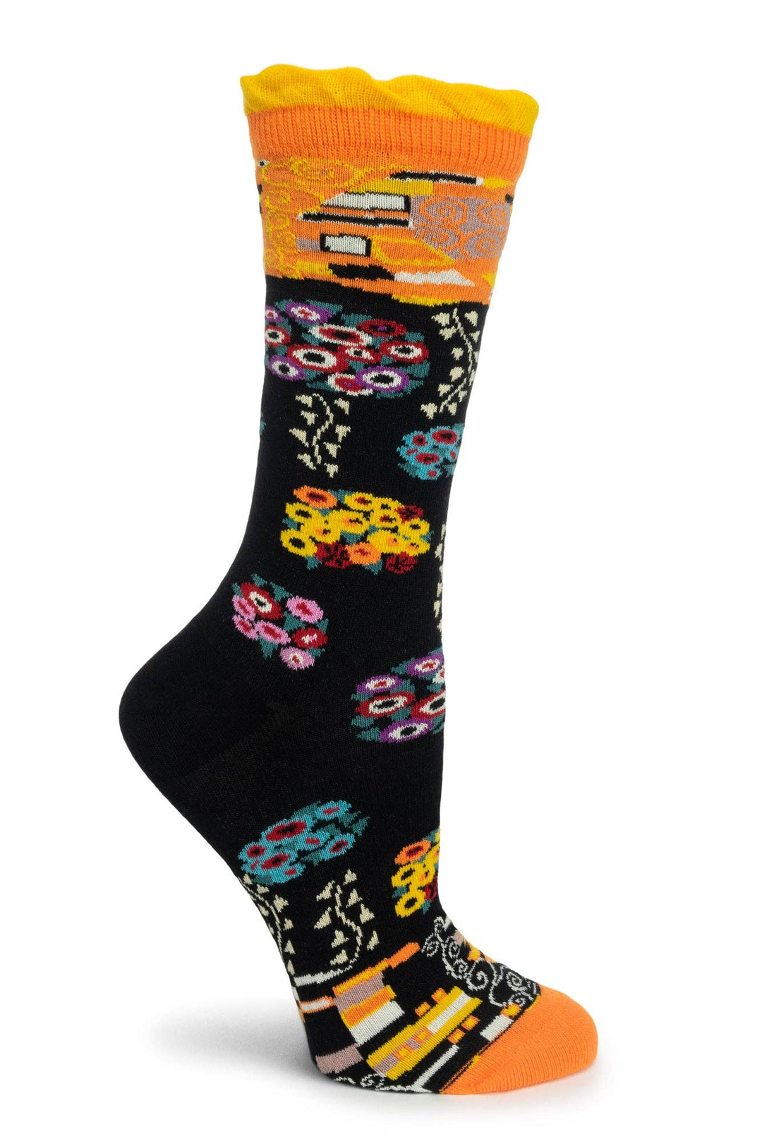 Impressionistic Flower Sock